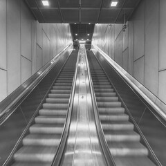 escalator in subway