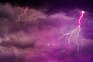 Lightning, thunder cloud dark cloudy sky
