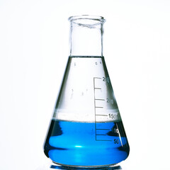 Glass flask with a chemical reagent.