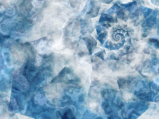 Obraz premium marbled spiral whirlpool in blue and white