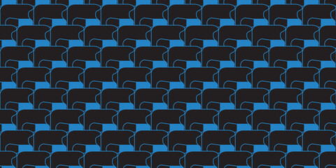 Fototapeta premium Health seamless pattern, Man wearing a mask patterns on black wallpaper. 