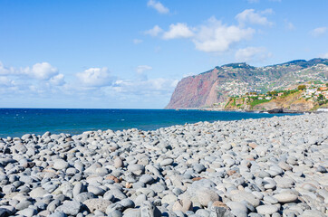 Beautiful view of stony beach