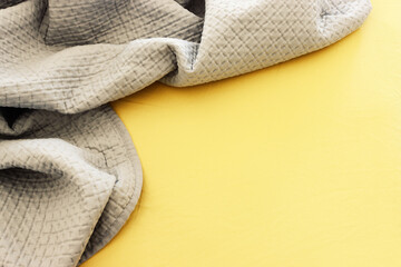 yellow and gray bed sheets background