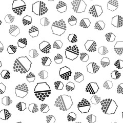 Black Caviar icon isolated seamless pattern on white background. Vector