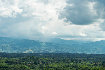 clouds over the mountains