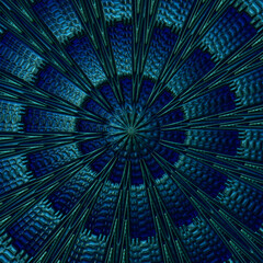 3d effect - abstract blue polygonal fractal pattern