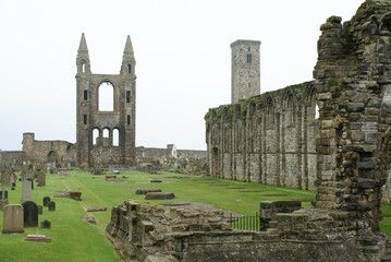 The ruins of the cathedral of St. Andrews, Scotland (UK)