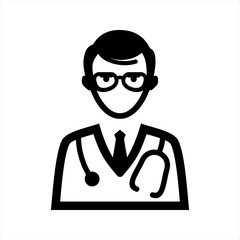 Doctor icon, vector and glyph
