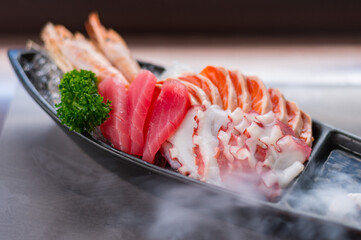 fresh sashimi combo of japan asian