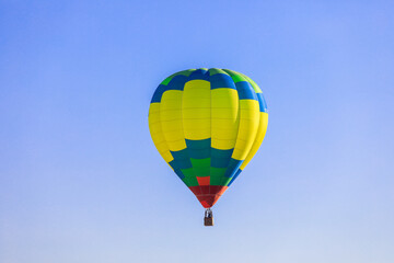 Cappadocia, Turkey - April 22, 2021: Bright and Colorful Balloons in the Turkish Mountains