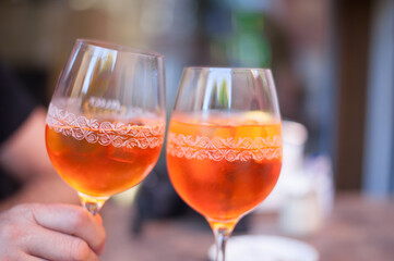tost with trendy colf refreshing aperol coctail