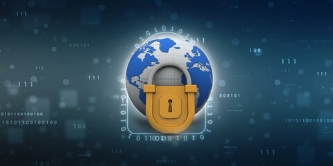 Fototapeta premium 3d rendering world protection concept