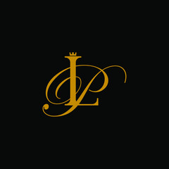 Luxury Monogram Latter LP PL Logo Tamplate