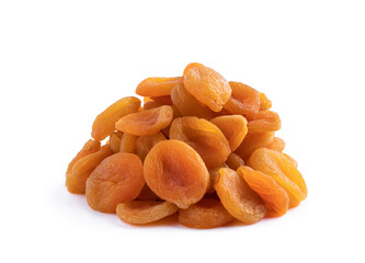 Dried apricots isolated on white background