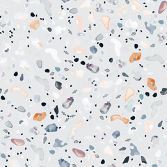 Terrazzo Texture Vector. Flooring Seamless Pattern