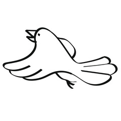 Obraz premium hand drawn bird