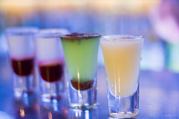 color alcohol shot drinks 