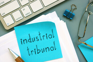 Industrial tribunal is shown on the photo using the text