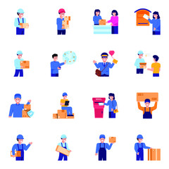 Pack of Delivery Flat Icons