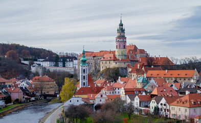 Obraz premium Historic center of Český Krumlov in Czechia