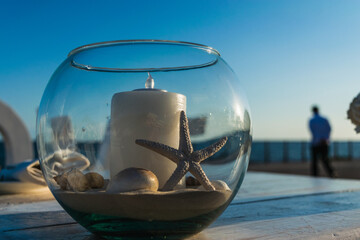 decoración de mesa playa 