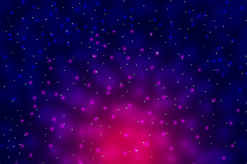 Vector bright colorful cosmos illustration. Abstract cosmic background with stars.