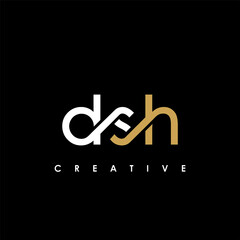 DSH Letter Initial Logo Design Template Vector Illustration