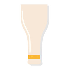 Isolated empty beer glass icon Vector illustration