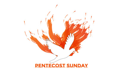 Pentecost Sunday Abstract poster with nice and and creative design