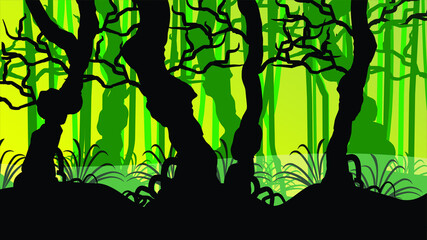 creepy jungle background 