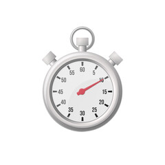 Stopwatch timer concept. Colored flat illustration. Isolated on white background. 