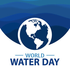 World water day poster Conservation campaign Vector illustration