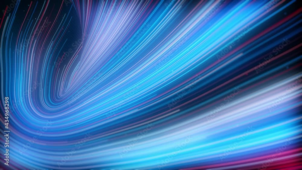 Poster abstract light strings patterns flowing background loop/ 4k animation of an abstract technology back