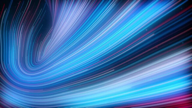 Abstract Light Strings Patterns Flowing Background Loop/ 4k animation of an abstract technology background of powerful speed stroke patterns and strings seamless looping