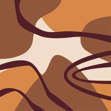 Minimalist graphic pattern background in earth tones colors.