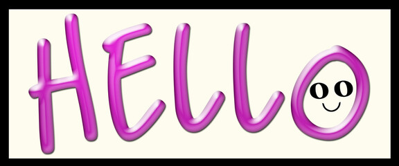 Hello Speech Message. Banner, speech bubble, poster and sticker concept with text Hello.