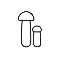 Orange cap boletus icon. Vector isolated linear icon contour shape outline. Thin line. Modern glyph design. Mushrooms. Food ingredients.