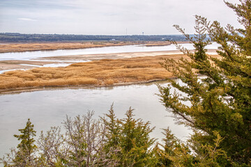 Fototapeta na wymiar Missouri River National Recreational Area in Spring