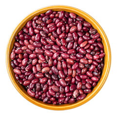 mexican red beans in round bowl cutout
