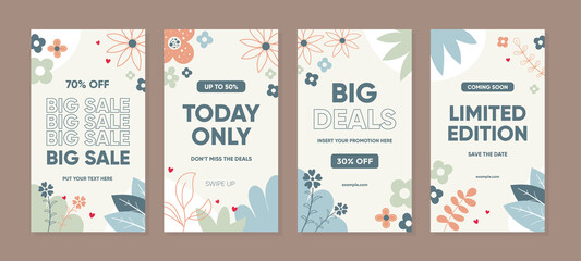 Abstract Colorful design for promotion sale. Trendy abstract template for social media post, stories, or advertisement.