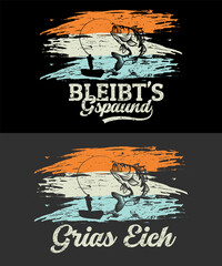 fishing t-shirt design vintage