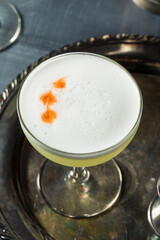 Refreshing Cold Pisco Sour Cocktail