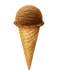 アイスクリーム チョコ イラスト リアル コーン