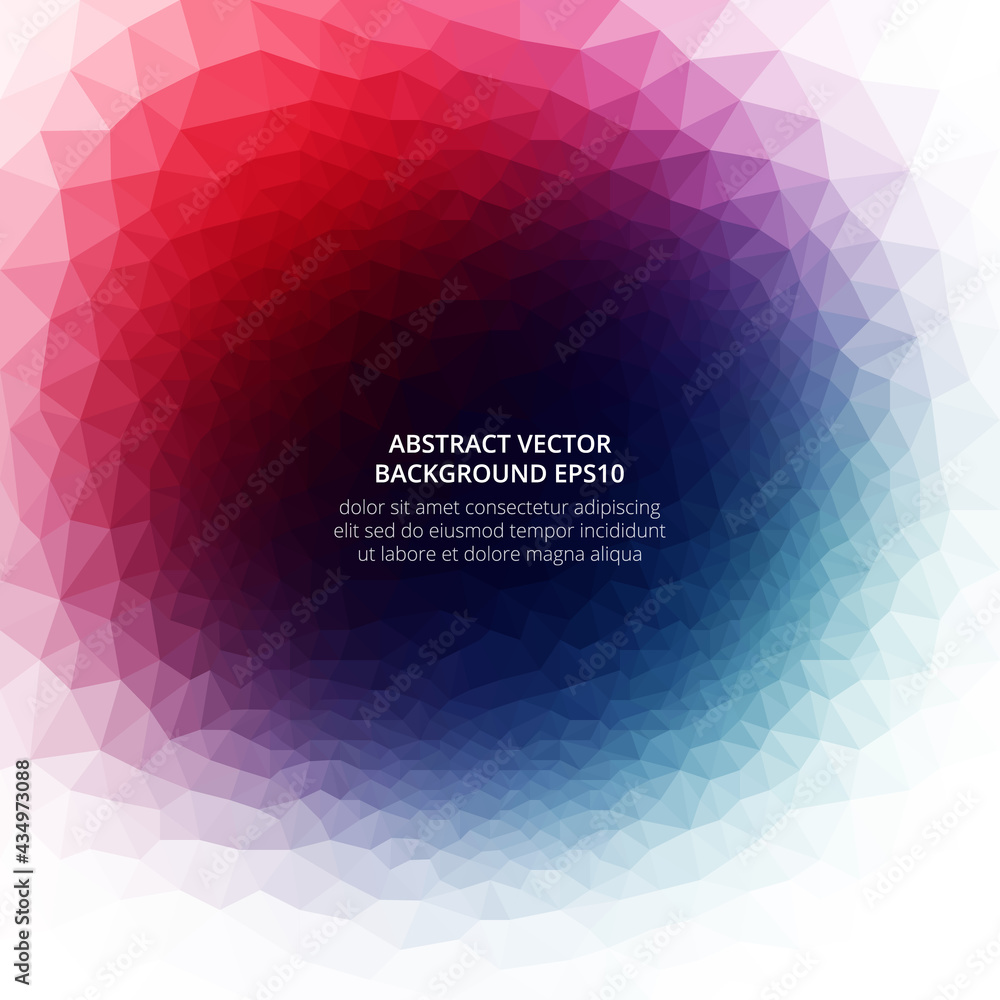 Poster abstract image with texture of light, triangles.
