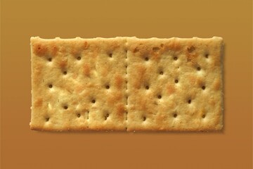 cracker biscuit over matching colour
