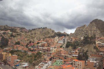 Fototapeta premium Ciudad de La Paz, en el país de Bolivia.