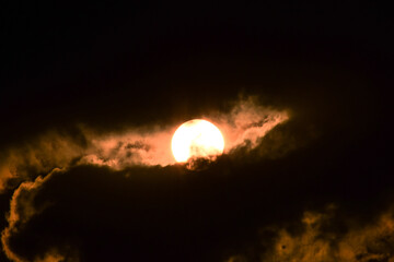 Sun covered by clouds