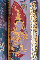 Buddhism door painting, Angel who guarding on the door.