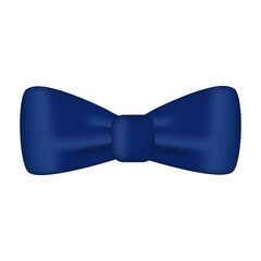 Blue bow tie. Isolated on a white background.