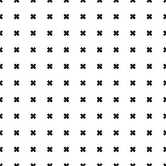 Square seamless background pattern from geometric shapes. The pattern is evenly filled with black adhesive plaster symbols. Vector illustration on white background